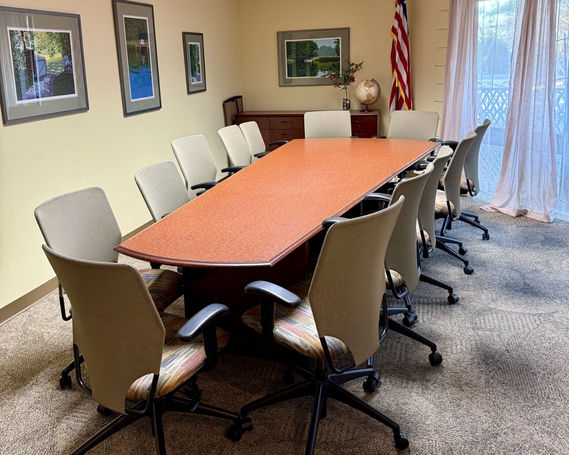Chairs around a large table