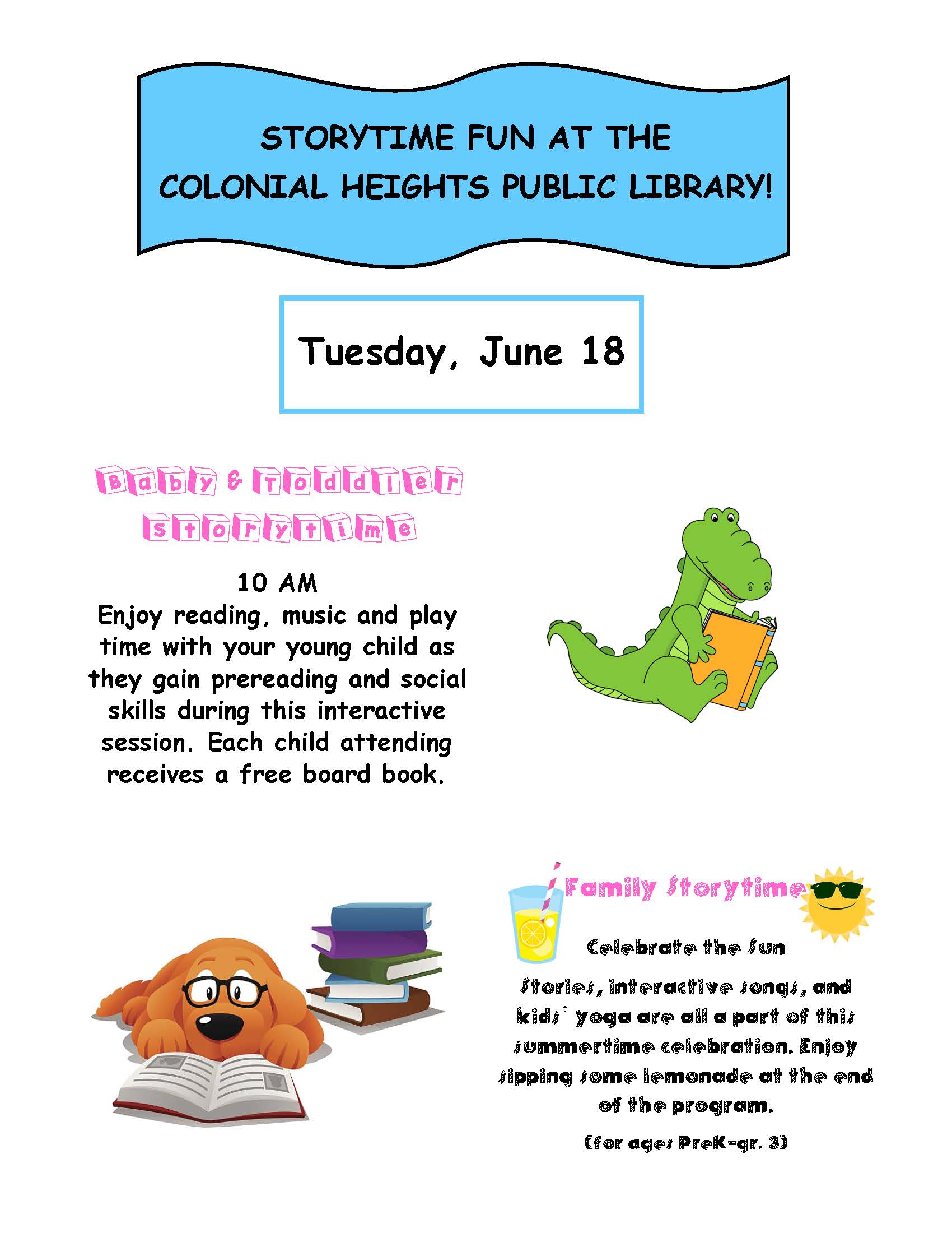 June 18 Storytimes